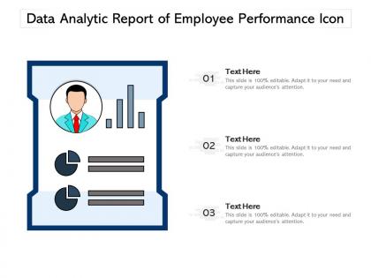 Data analytic report of employee performance icon