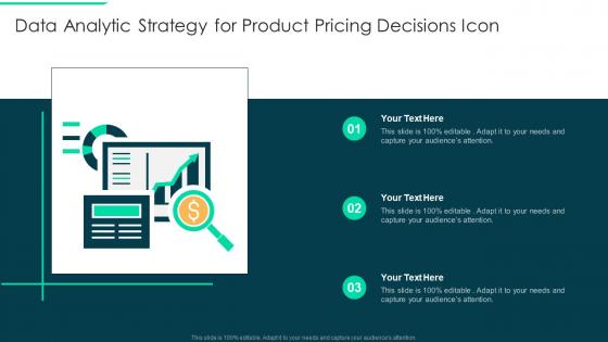Data Analytic Strategy For Product Pricing Decisions Icon