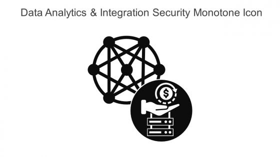 Data Analytics And Integration Security Monotone Icon In Powerpoint Pptx Png And Editable Eps Format