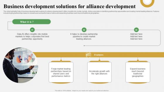 Data Analytics And Market Intelligence Business Development Solutions For Alliance AI SS V