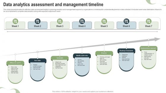 Data Analytics Assessment And Management Timeline