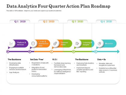 Data analytics four quarter action plan roadmap