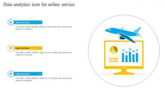 Data Analytics Icon For Airline Service