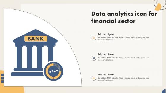 Data Analytics Icon For Financial Sector
