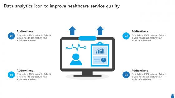 Data Analytics Icon To Improve Healthcare Service Quality