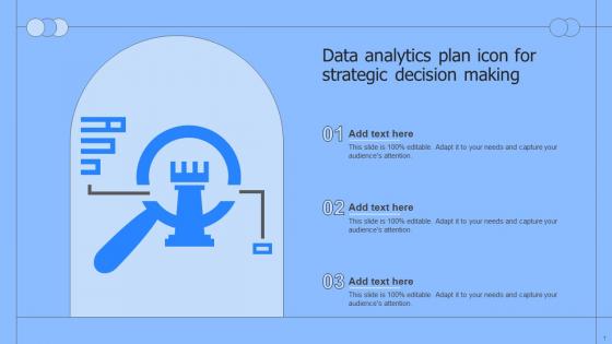 Data Analytics Plan Icon For Strategic Decision Making