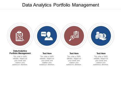 Data analytics portfolio management ppt powerpoint presentation model layout ideas cpb