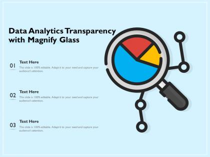 Data analytics transparency with magnify glass