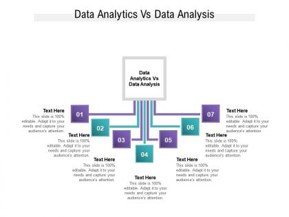 Data analytics vs data analysis ppt powerpoint presentation professional visual aids cpb