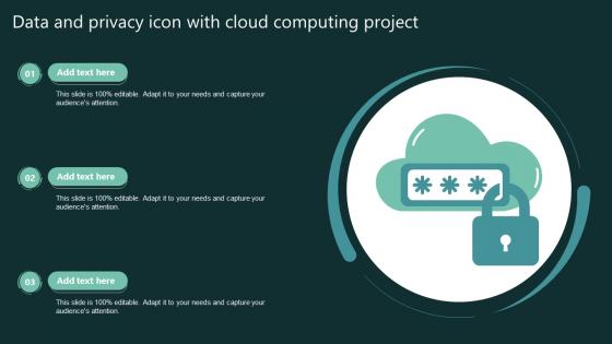 Data And Privacy Icon With Cloud Computing Project