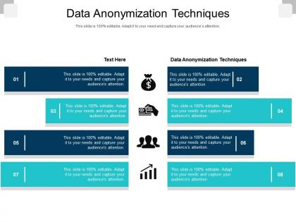 Data anonymization techniques ppt powerpoint presentation portfolio outline cpb