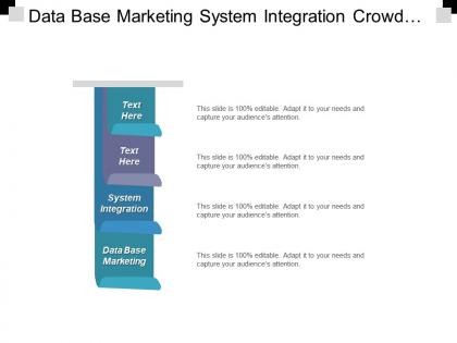 Data base marketing system integration crowd fund invest cpb