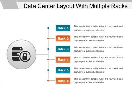 Data center layout with multiple racks ppt sample file