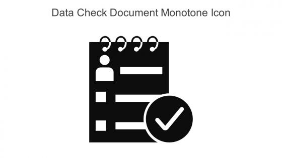 Data Check Document Monotone Icon In Powerpoint Pptx Png And Editable Eps Format