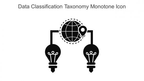 Data Classification Taxonomy Monotone Icon In Powerpoint Pptx Png And Editable Eps Format