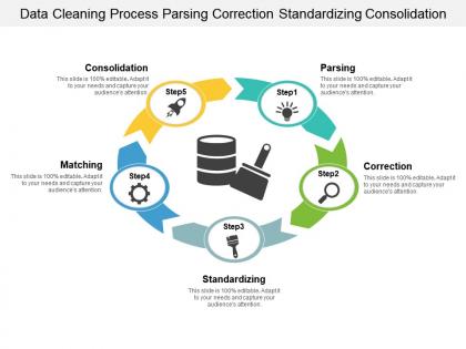 Data cleaning process parsing correction standardizing consolidation