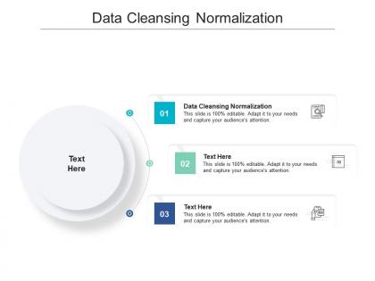 Data cleansing normalization ppt powerpoint presentation model shapes cpb