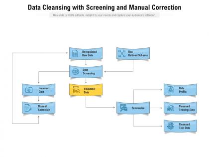 Data cleansing with screening and manual correction