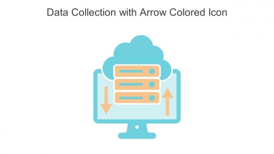Data Collection With Arrow Colored Icon In Powerpoint Pptx Png And Editable Eps Format