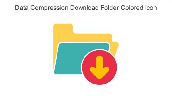 Data Compression Download Folder Colored Icon In Powerpoint Pptx Png And Editable Eps Format