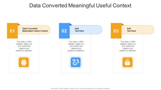 Data Converted Meaningful Useful Context In Powerpoint And Google Slides Cpb