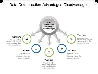Data deduplication advantages disadvantages ppt powerpoint presentation outline icon cpb