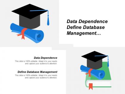 Data dependence define database management traditional file processing