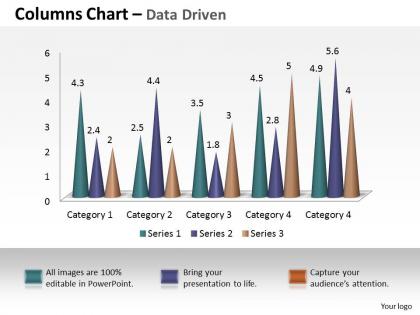 Data driven 3d business intelligence and data analysis powerpoint slides
