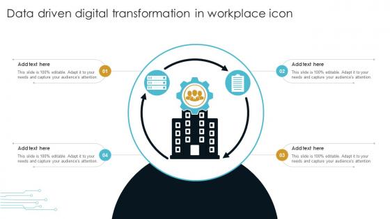 Data Driven Digital Transformation In Workplace Icon