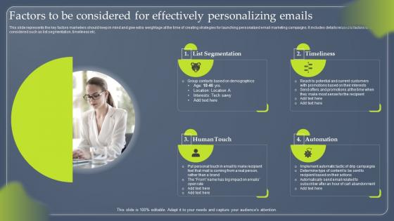 Data Driven Marketing Factors To Be Considered For Effectively Personalizing MKT SS V