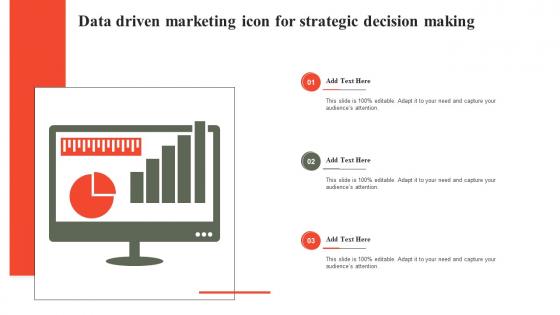 Data Driven Marketing Icon For Strategic Decision Making