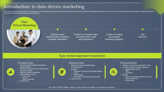 Data Driven Marketing To Enhance Customer Experience Introduction To Data Driven MKT SS V