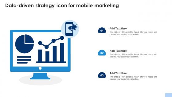 Data Driven Strategy Icon For Mobile Marketing
