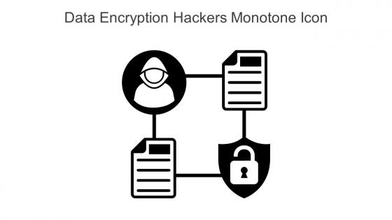 Data Encryption Hackers Monotone Icon In Powerpoint Pptx Png And Editable Eps Format