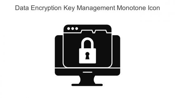 Data Encryption Key Management Monotone Icon In Powerpoint Pptx Png And Editable Eps Format
