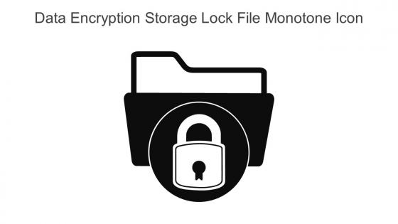 Data Encryption Storage Lock File Monotone Icon In Powerpoint Pptx Png And Editable Eps Format
