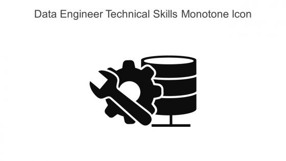 Data Engineer Technical Skills Monotone Icon In Powerpoint Pptx Png And Editable Eps Format