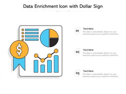 Data enrichment icon with dollar sign