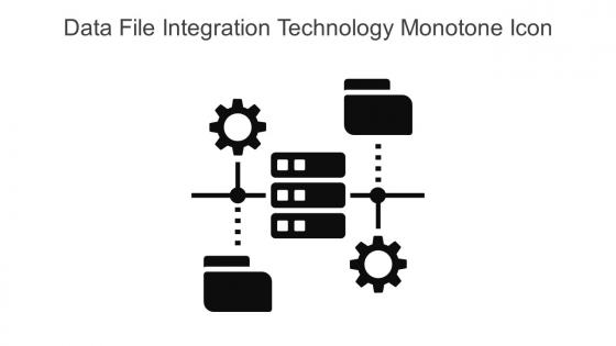 Data File Integration Technology Monotone Icon In Powerpoint Pptx Png And Editable Eps Format