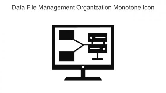 Data File Management Organization Monotone Icon In Powerpoint Pptx Png And Editable Eps Format
