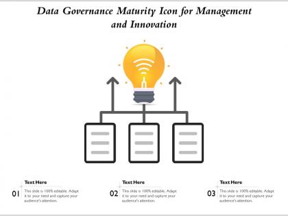 Data governance maturity icon for management and innovation