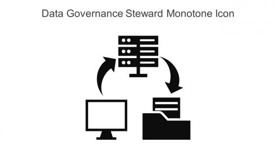 Data Governance Steward Monotone Icon In Powerpoint Pptx Png And Editable Eps Format