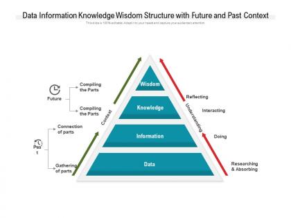 Data information knowledge wisdom structure with future and past context