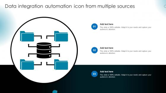 Data Integration Automation Icon From Multiple Sources