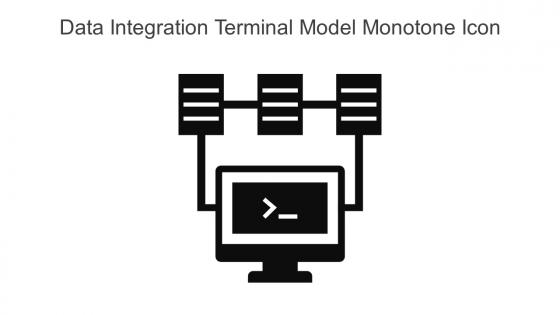 Data Integration Terminal Model Monotone Icon In Powerpoint Pptx Png And Editable Eps Format