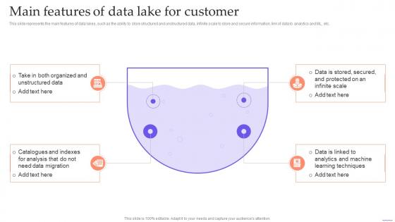 Data Lake Formation With Hadoop Cluster Main Features Of Data Lake For Customer