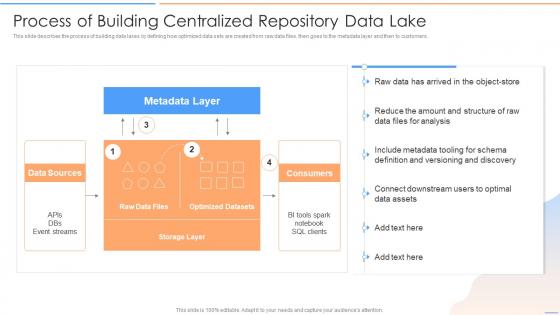 Data Lake Future Of Analytics Process Of Building Centralized Repository Data Lake Ppt Grid