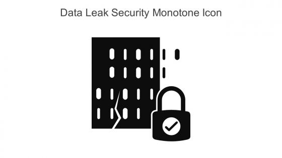 Data Leak Security Monotone Icon In Powerpoint Pptx Png And Editable Eps Format