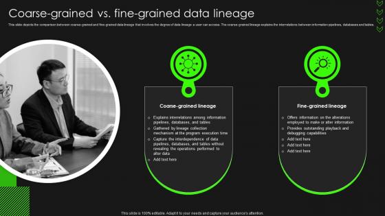 Data Lineage Importance It Coarse Grained Vs Fine Grained Data Lineage Ppt Professional Format