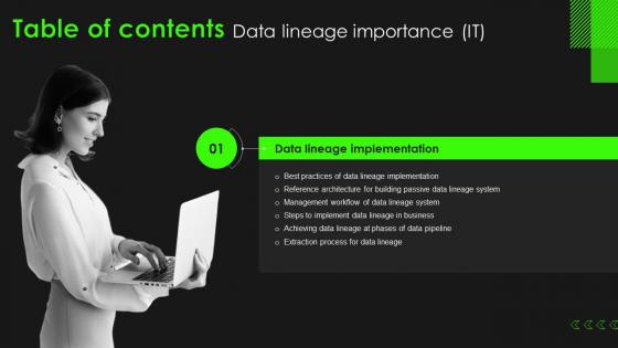 Data Lineage Importance It Table Of Contents Ppt Show Example Introduction